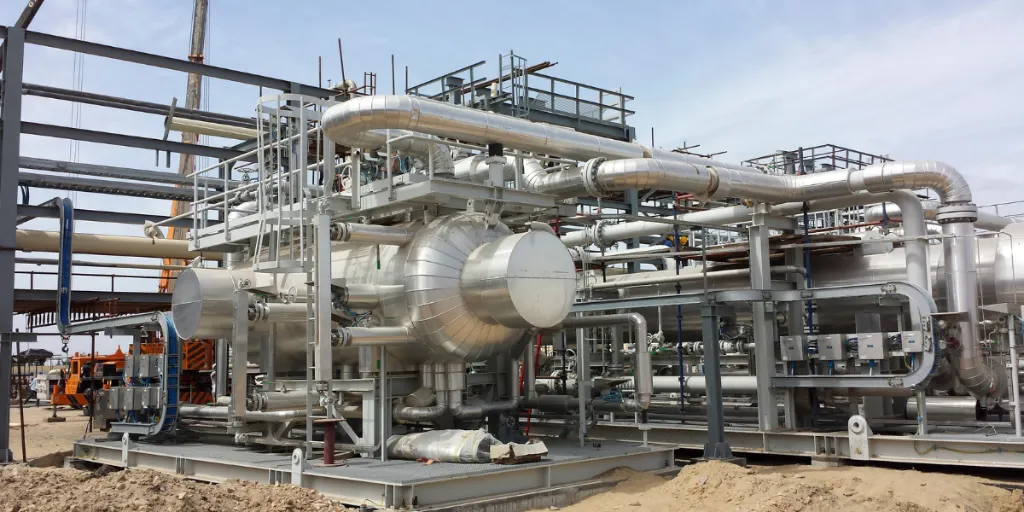 Industrial process equipment and piping installation